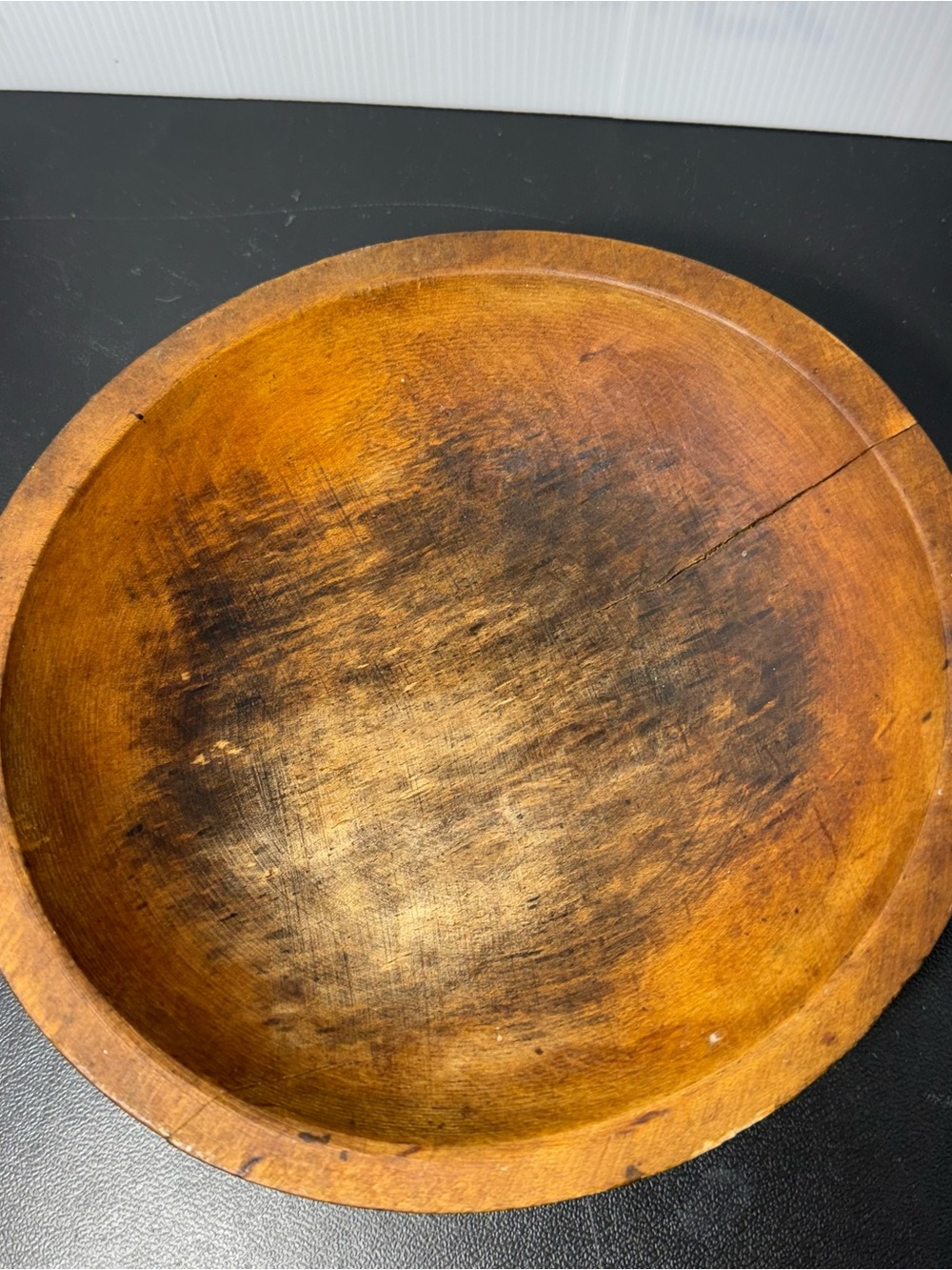 Handcrafted Wooden Serving Bowl in Warm Brown